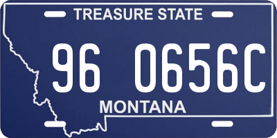 MT license plate 960656C