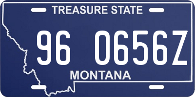 MT license plate 960656Z