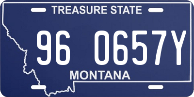 MT license plate 960657Y