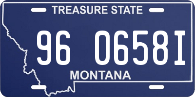 MT license plate 960658I