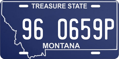 MT license plate 960659P