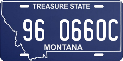 MT license plate 960660C