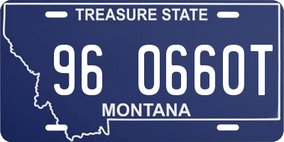 MT license plate 960660T