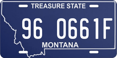 MT license plate 960661F