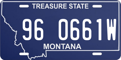 MT license plate 960661W