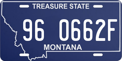 MT license plate 960662F