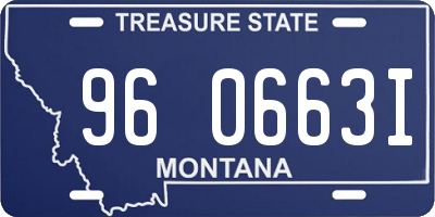 MT license plate 960663I