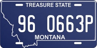 MT license plate 960663P