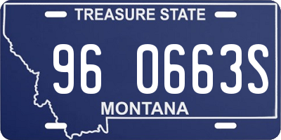 MT license plate 960663S