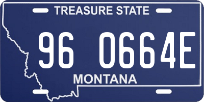 MT license plate 960664E