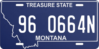MT license plate 960664N