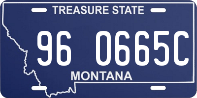 MT license plate 960665C