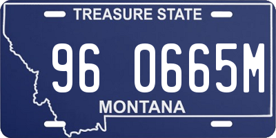 MT license plate 960665M