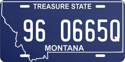 MT license plate 960665Q