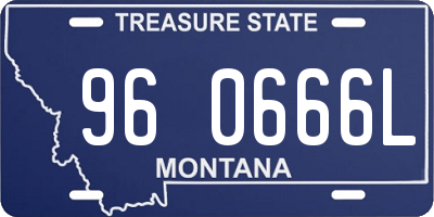 MT license plate 960666L