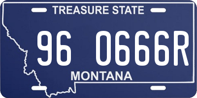 MT license plate 960666R