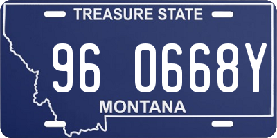 MT license plate 960668Y