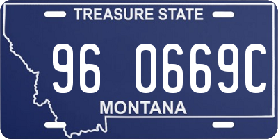 MT license plate 960669C