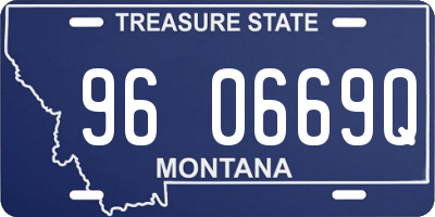 MT license plate 960669Q