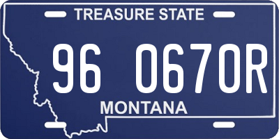 MT license plate 960670R