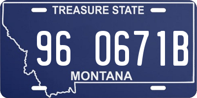 MT license plate 960671B