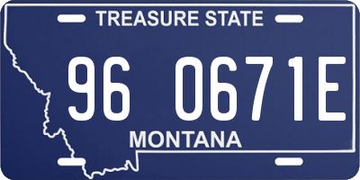 MT license plate 960671E