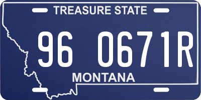 MT license plate 960671R