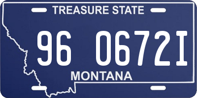 MT license plate 960672I