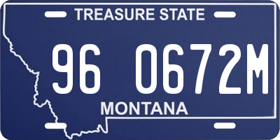 MT license plate 960672M