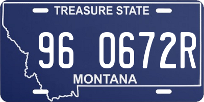 MT license plate 960672R