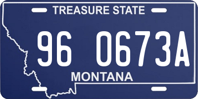 MT license plate 960673A