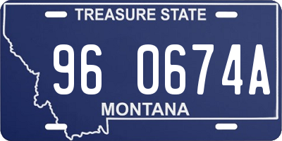 MT license plate 960674A