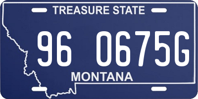 MT license plate 960675G