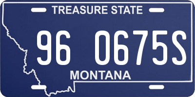 MT license plate 960675S