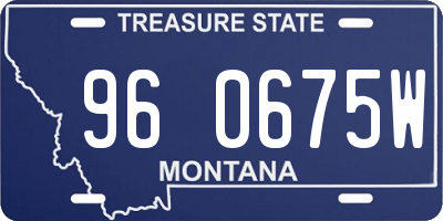 MT license plate 960675W