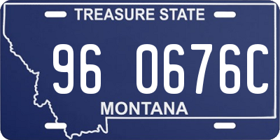 MT license plate 960676C
