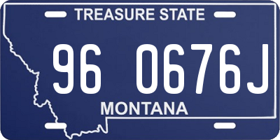 MT license plate 960676J