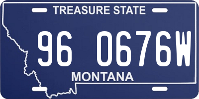 MT license plate 960676W