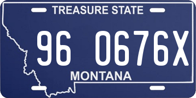 MT license plate 960676X