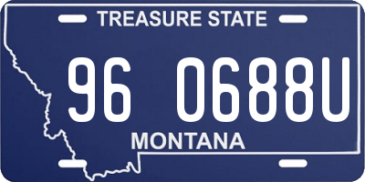 MT license plate 960688U