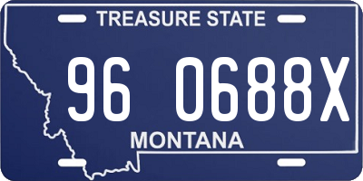 MT license plate 960688X
