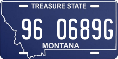MT license plate 960689G