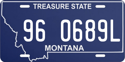 MT license plate 960689L