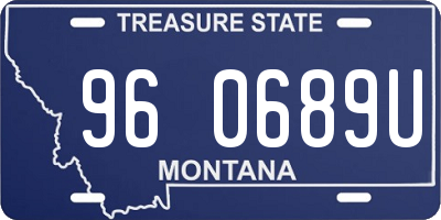 MT license plate 960689U