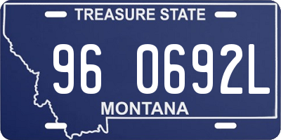MT license plate 960692L
