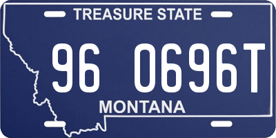 MT license plate 960696T