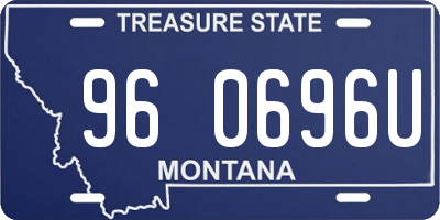 MT license plate 960696U