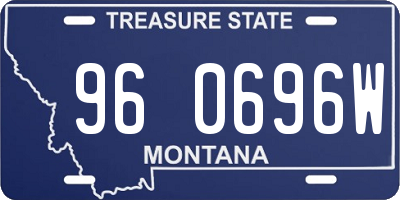 MT license plate 960696W