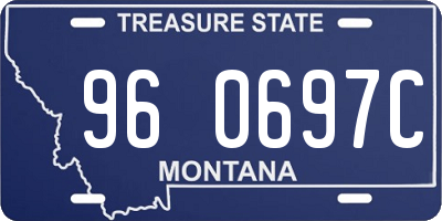 MT license plate 960697C
