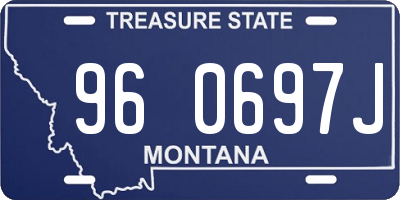 MT license plate 960697J